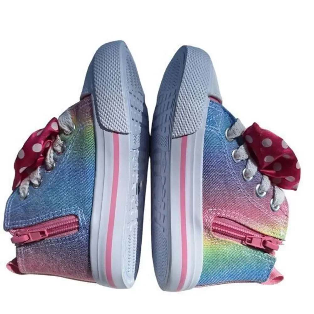 Disney Minnie High-top Sneakers For Girls in Light Canvas Size 7 (15cm) Col pink